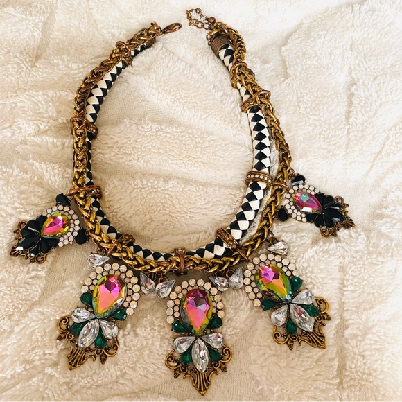 🌹HP🌹ASOS Rhinestone Statement Necklace - Picture 3 of 16